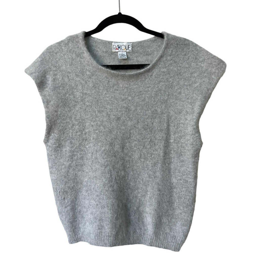 Vintage 80’s short sleeve sweater with angora and lambs wool blend